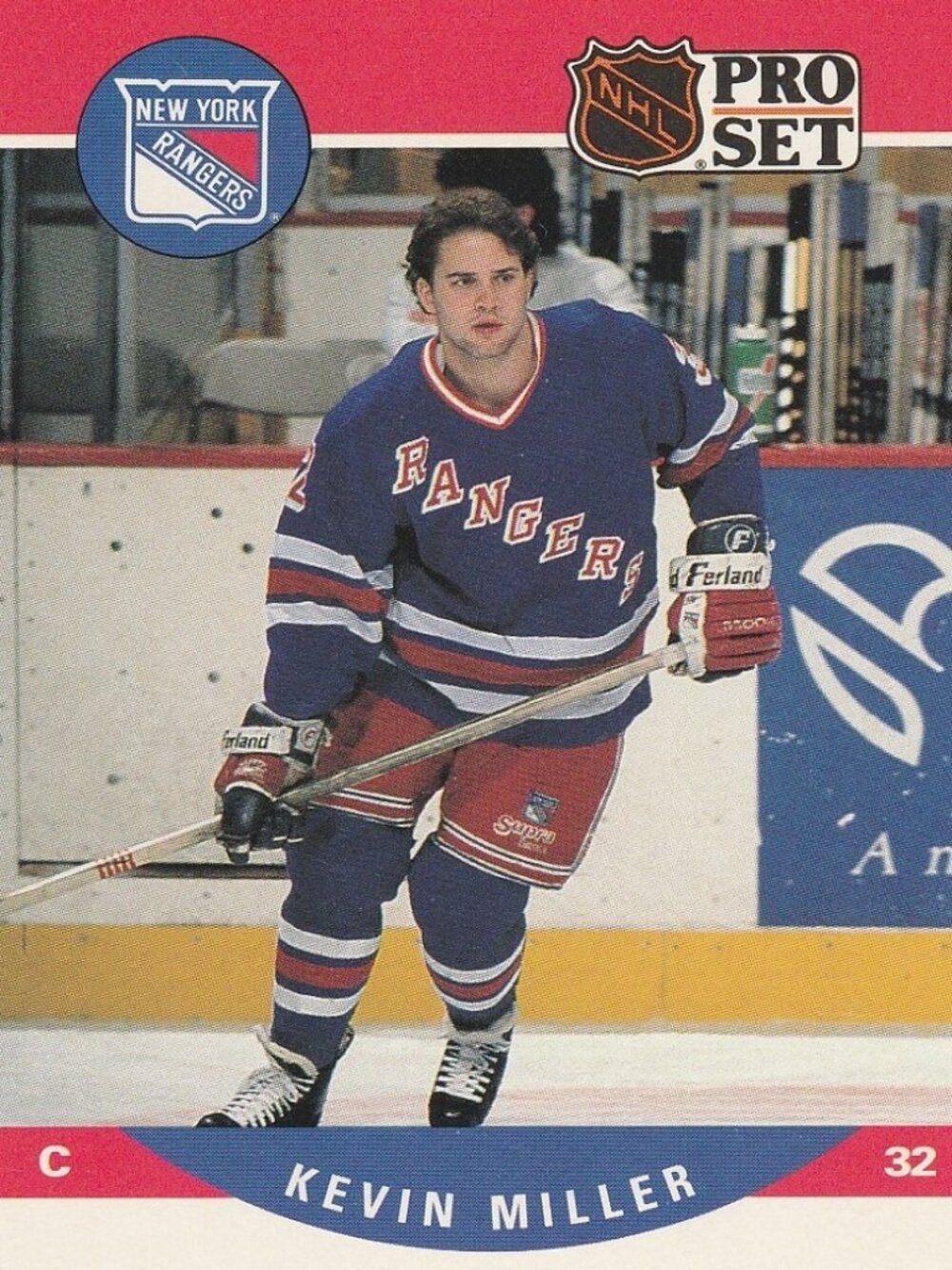 Kevin Miller - 1990 Pro Set Hockey Card